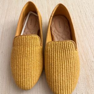Birdies Women's Mustard Woven Loafers